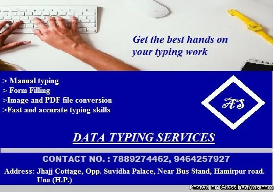 Online and offline Typing Sevices