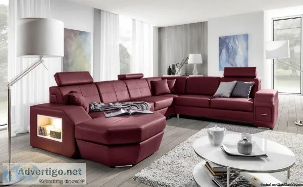 New sofa with built-in shelf