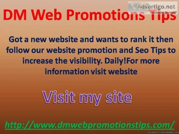 DM Web Promotions Tips