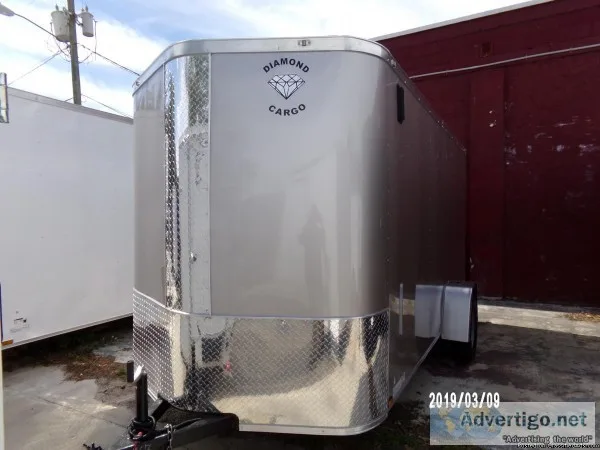 6 x 12 Custom Enclosed Trailer WRounded V-nose - 71463