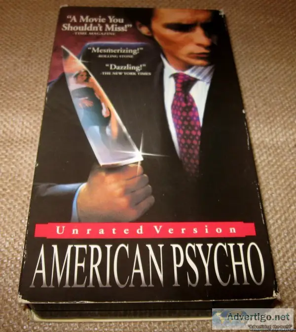 American Psycho - Horror Film VHS Tape 1997 Unrated Version