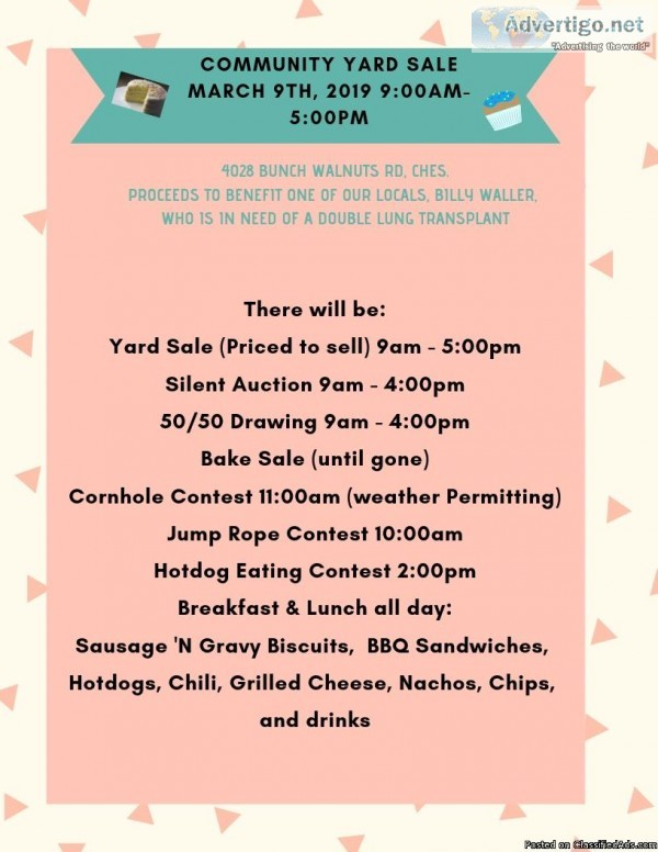 Community Yard SaleSilent Auction