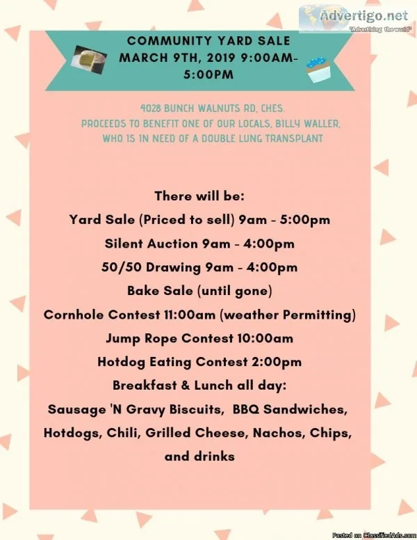 Community Yard SaleSilent Auction