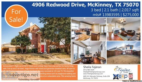 Immaculate Home for Sale in McKinney TX