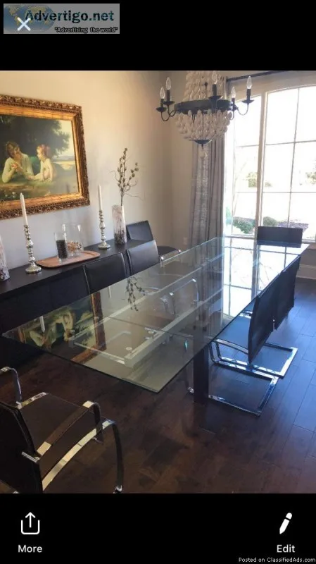 Enrico pellizzoni italian saddle leather dining set
