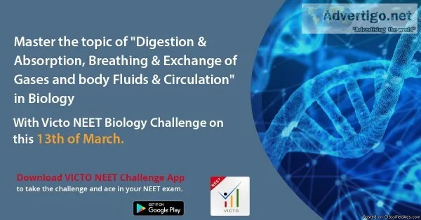 Victo NEET Biology Challenge on this 13th of March