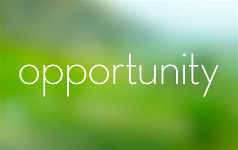 SEARCHING FOR AN OPPORTUNITY