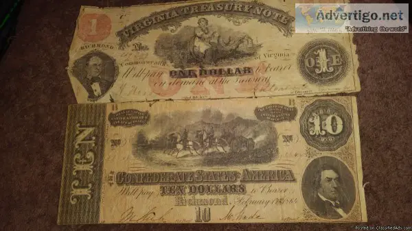 Civil War Confederate Money