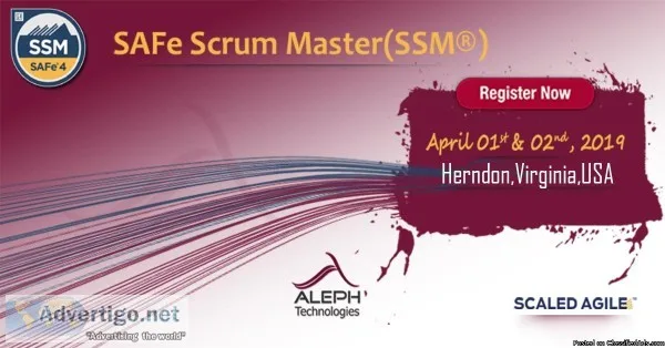 SAFe Scrum Master(SSM&reg) Workshop  HerndonVirginiaUSA