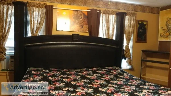 Dark Black King Size bed