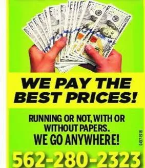 Cash for running junk car (562)280-2323