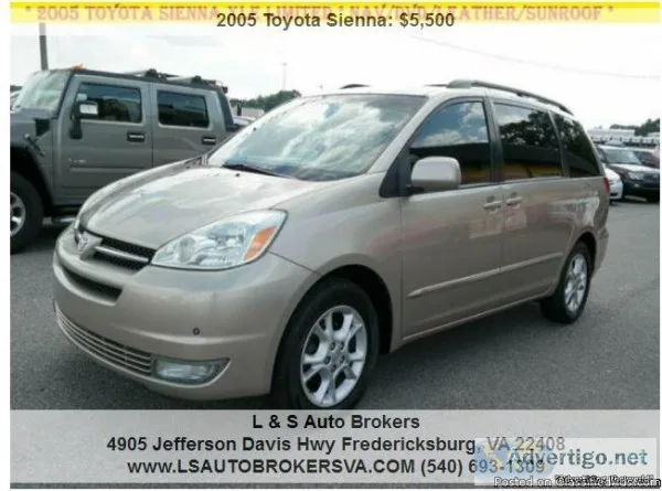 2005 TOYOTA SIENNA XLE LIMITED NAVDVDLEATHERS UNROOF