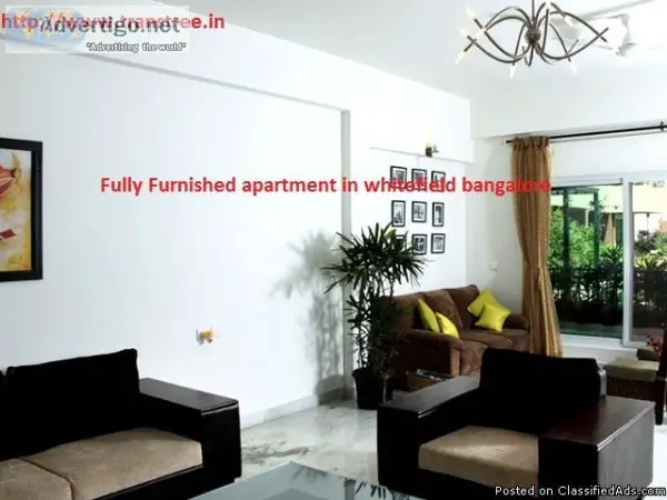 Book for fully furnished apartment in Bangalore