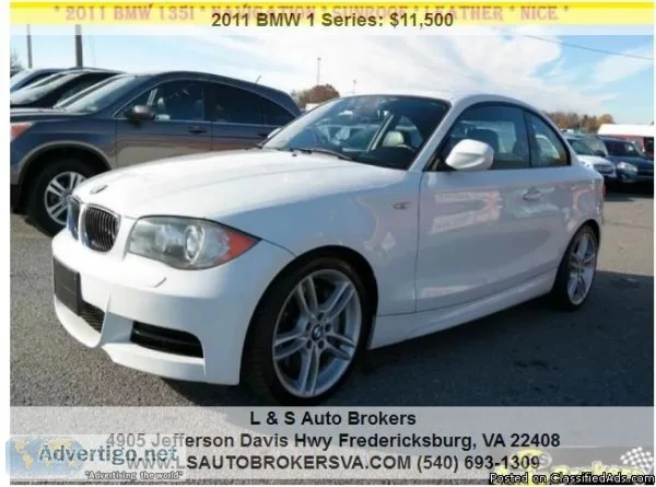 2011 BMW 1 SERIE 135I 2DR COUPELEATHER INTERIOR