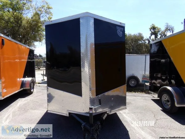 6 x 12 Enclosed Cargo Trailer WV-nose - 1492