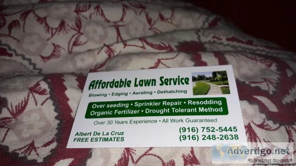 I mow and edge aeration