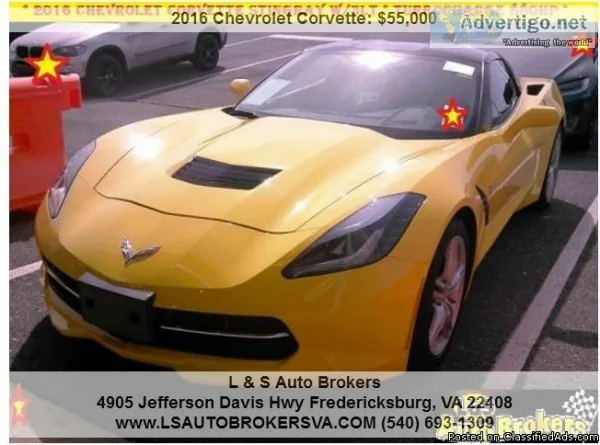 2016 CHEVROLET CORVETTE STINGRAY W3LTTURBOCHARGE 880HP