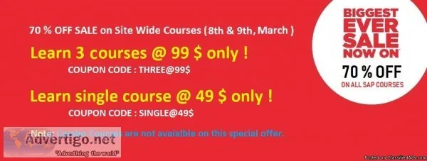 70 %OFF Sale - LEARN 3 SAP COURSES  99  Only 