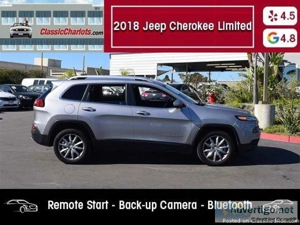 USED 2018 Jeep Cherokee Limited for sale in San Diego 18382R