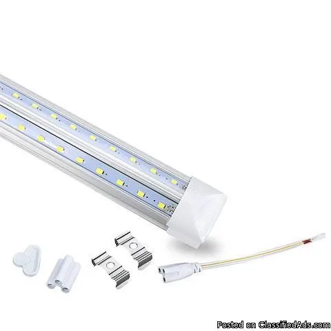 T8 4ft V Shape LED Tube 30W Integrated 6500k Clear 4000 Lumens