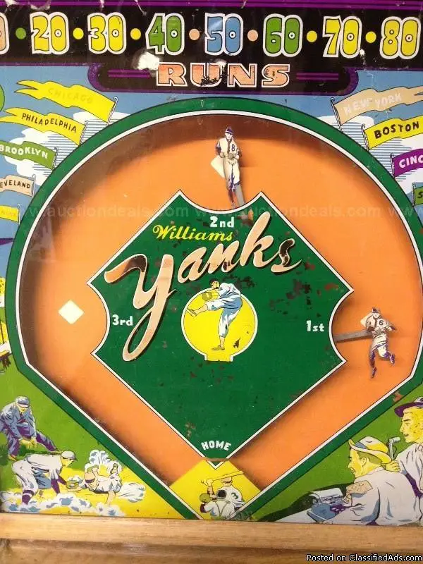 1947 Williams Babe Ruth Yank s Nickel Pinball Machine