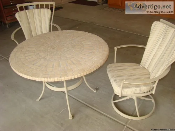 patio or kitchen table with 2 chairs
