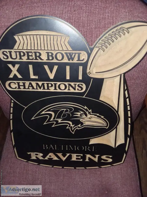 Ravens Superbowl Wooden Plaque