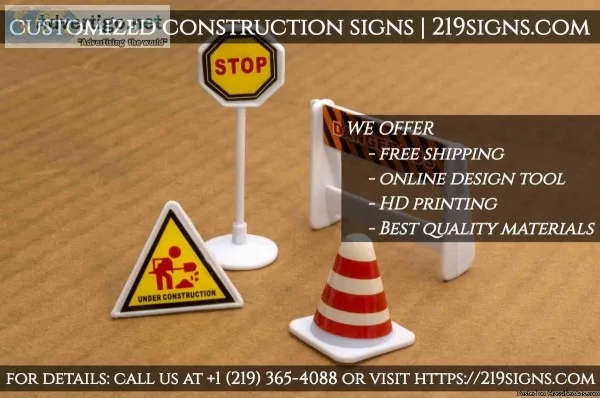 Construction Site Sign  Banner Signs  Yard Sign Sticks