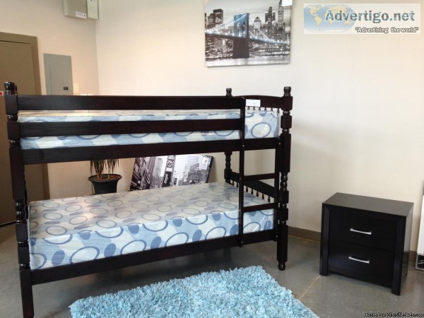 Twin wood bunk beds (New)