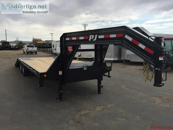Gooseneck with Hydraulic Dovetail PJ Trailers LY302