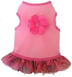 Designer pet products Vintage Pink Rose Dress