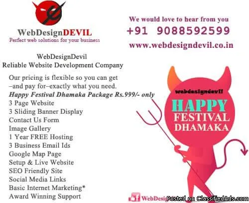 Festival Offer Get Responsive Website Design at Rs.999- only