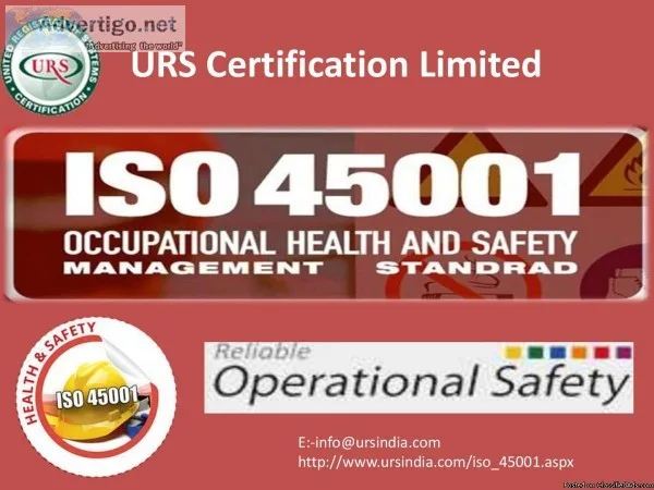 ISO 45001 certification in URS India