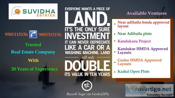 Near Adibatla HMDA Final Approved Layout