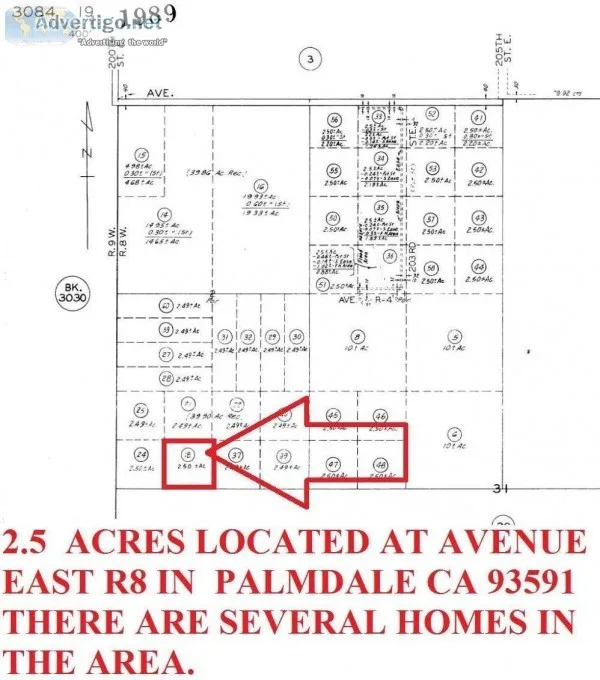 APPROX. 2.5 ACRES LOCATED AT AVENUE EAST R8 IN PALMDALE