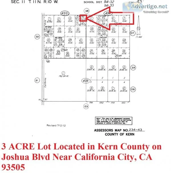 APPROX. 3 ACRES LOCATED ON JOSHUA BLVD NEAR CALIFORNIA CITY