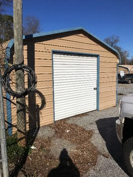 18 W x 20 L X 11 H Metal Storage Building