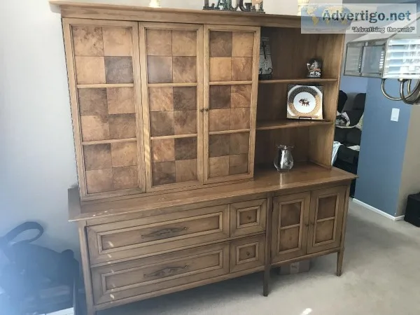 Vintage oak dining room Hutch