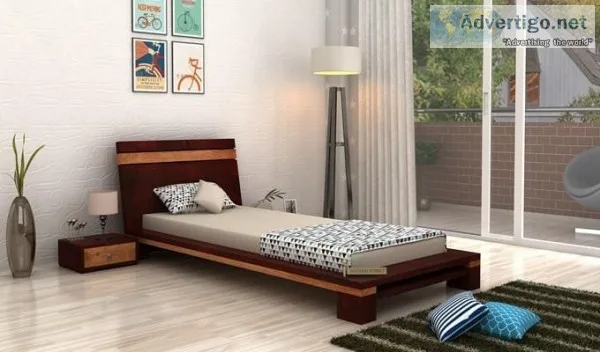 Attractive Single Bed in Bangalore at Wooden Street