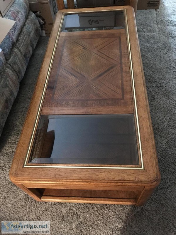 Glass Top Coffee Table and End Tables