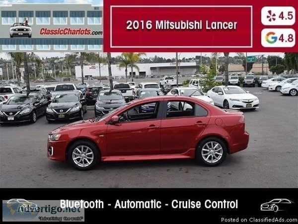 USED 2016 Mitsubishi Lancer ES for sale in San Diego 18701R