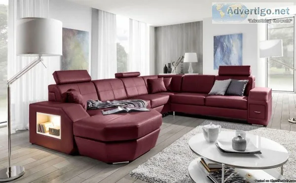 New sofa with built-in shelf