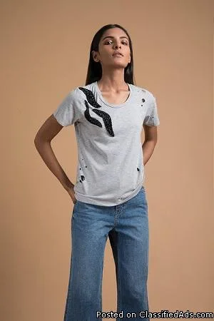 Mellowdrama - Buy GREY RIPPED TEE