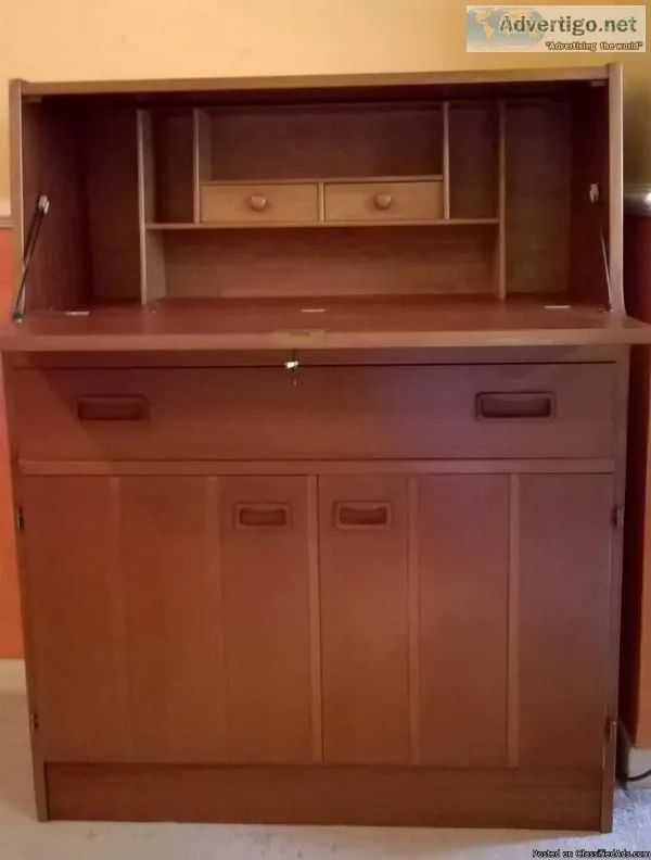 Teak bureauwriting desk