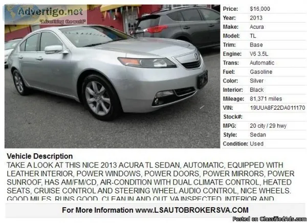 2013 ACURA TL