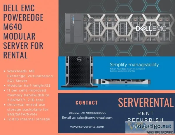 Dell EMC PowerEdge M640 Modular Server for Rental