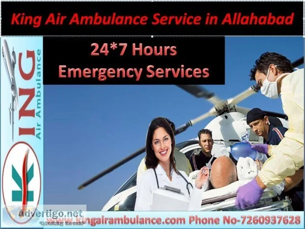 Hire life saving Air Ambulance Service in Allahabad