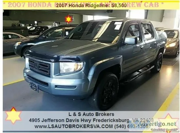 2007 HONDA RIDGELINEAWDCR EW CAB