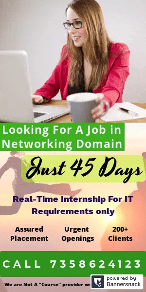 Immediate openings For Freshers