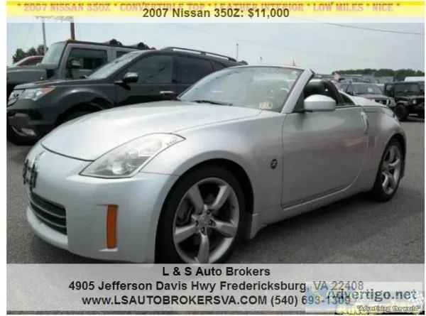 2007 NISSAN 350Z TOURINGLEATHER CONVERTIBLELOW MILES